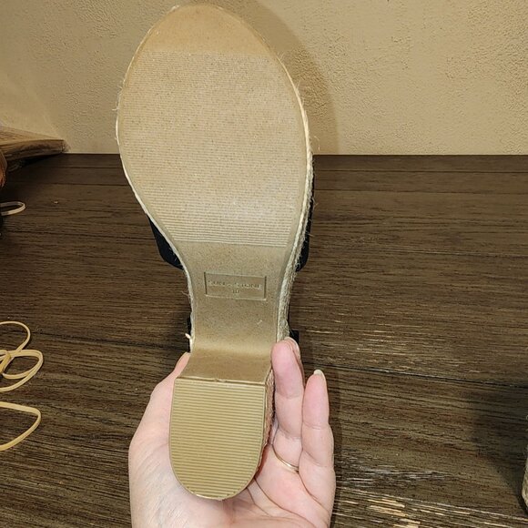 SUN STONE FEY ESPADRILLE DRESS SANDALS NWOT BLACK 10M - Picture 10 of 13